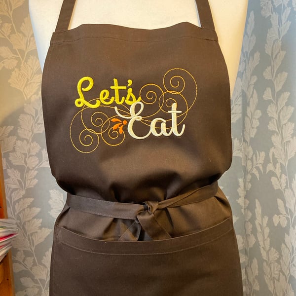 Apron embroidered Let’s Eat