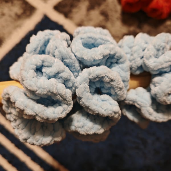 Handmade Baby blue hair scrunchie