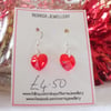 Swarovski crystal heart earrings