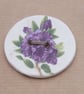 Large Purple Azalea Flower Motif Ceramic Button - Image 1
