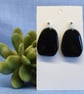 Organic Black Pebble Earrings - Image 3