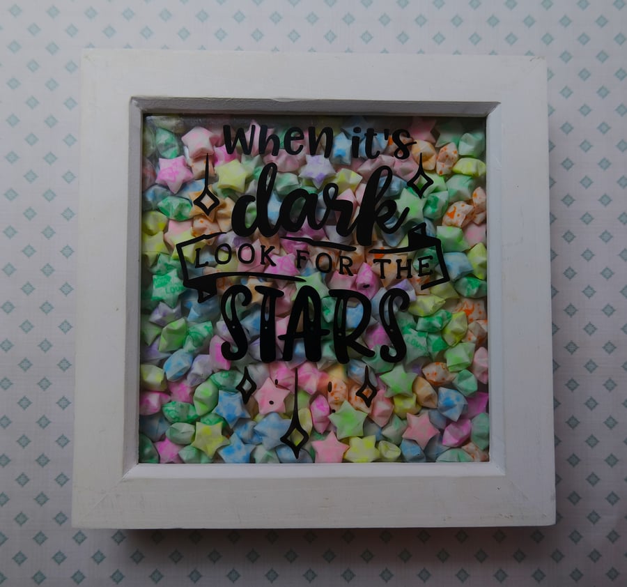 Glow in the Dark Folded Paper Star Frame