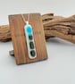 Fused Glass Pendant with Sterling Silver Chain - Image 3