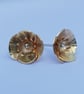 Gold Welsh Poppy Earrings: 9ct Gold with Sterling Silver - Image 5
