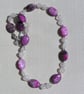 Pink Rhodonite & Rose Quartz Heart Gemstone Statement Necklace "Rose Heart" - Image 4