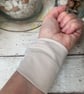 Nude Jersey Cuff  Tattoo cover up for wrist, beige cuff bracelet tattoo cover up - Image 9