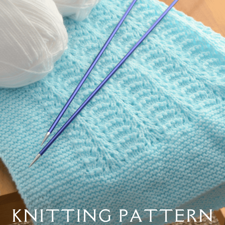 Baby Blanket Design 7 Knitting Pattern PDF Version By Email
