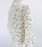 Snowdrops, an Asymetrical Crochet Shawl in Merino Wool - Image 3