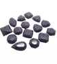Gunmetal Glitter Cabochons, 15 Mini Flatback Glitter Gems - Image 3
