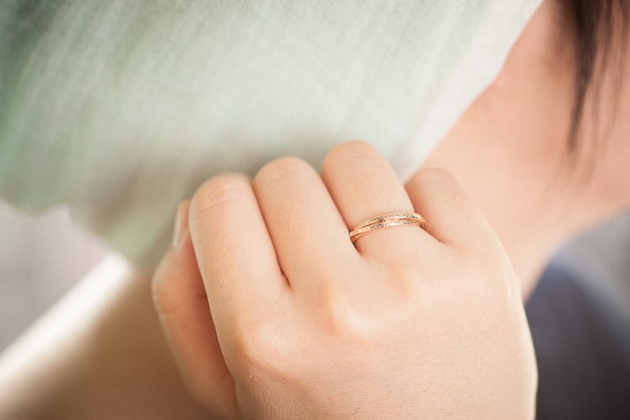 Handmade Gold Filled Trinity Triple Interlocking Rolling Ring 