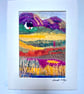 Textile art print, moorland walk