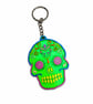 Sugar Skull Keyring, 3D Printed Day of the Dead Keychain - Image 2