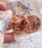 ceramic earrings handmade- reduced- one of a kind no c6 - Image 1