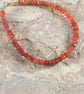 Carnelian Beaded Bracelet, gold filled clasp - Image 6