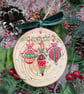 Christmas Baubles hand-painted log slice Christmas decoration - Image 8