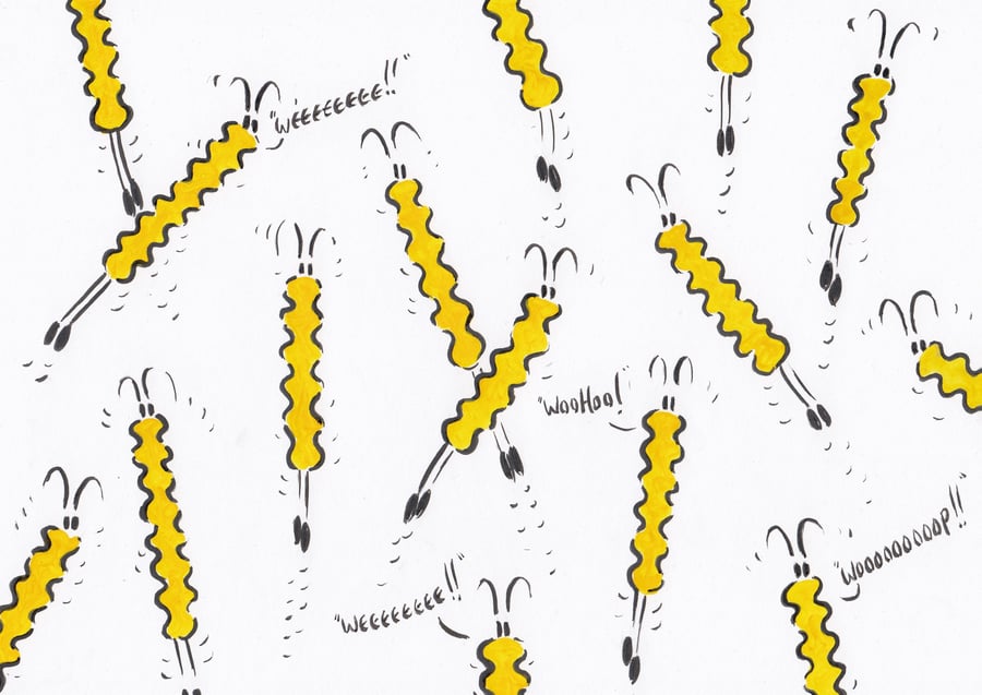 'WEEEEEEEEEEEE!' an A4 sized original artwork