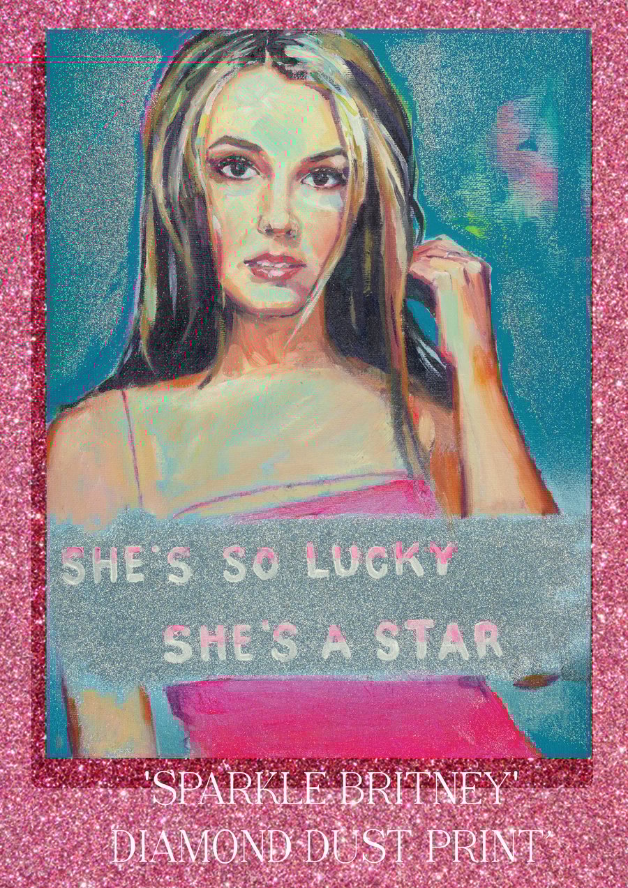 'She's So Lucky' -  Britney Spears -  Fine Art Print