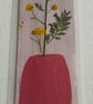 Handmade bookmark, floral bookmark,double sided 