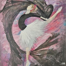 Original Hand-painted Ballerina 