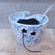 Yarn bowl knitting or crochet wool hand thrown star pottery ceramic 