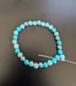 Turquoise - Handcrafted Pearl Beads Elasticated Bracelet