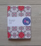 Handmade A6 notebook with geometric pink pattern - Image 6
