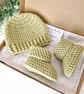 Baby Beanie Hat & Booties Gift – Crochet Newborn to 6 Months Set - Image 1