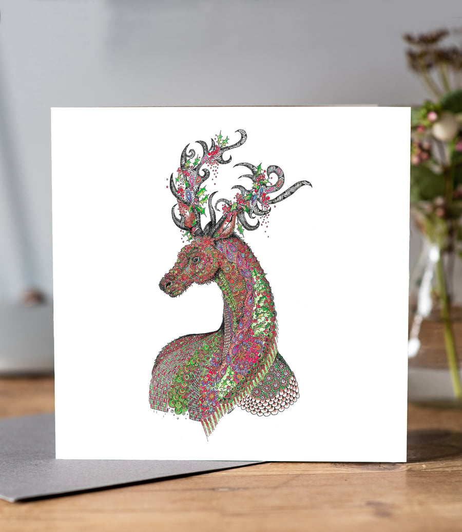 Majestic Stag Christmas card