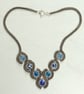 Blue and Silver Waterfall Necklace - Image 7