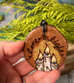 Candle trio. Pyrography hanging decoration. Love and Light. - Image 2