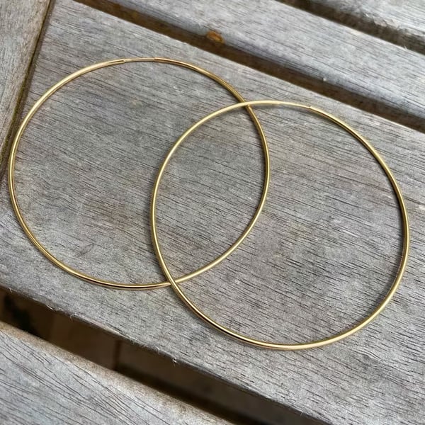 14K Gold Filled Hoop Earrings 