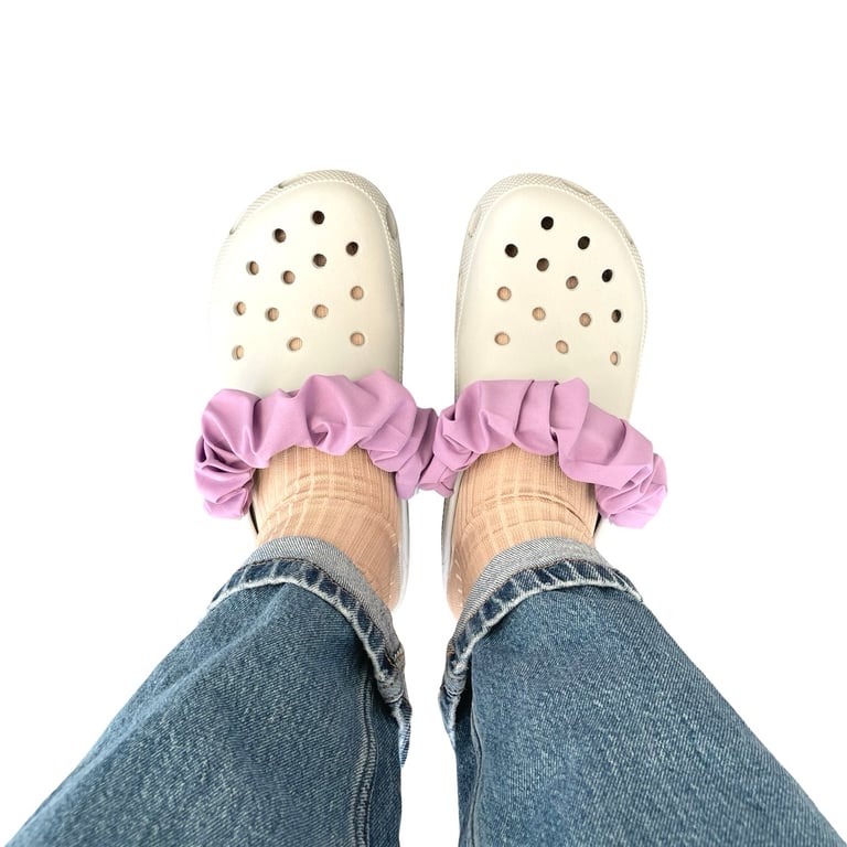 Lilac Clog Charms Scrunchies Shoe Accessories Gift for Women Girls Clog Straps