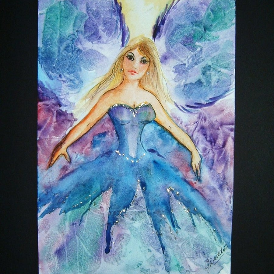 fantasy fairy angel glitter painting. ref 199