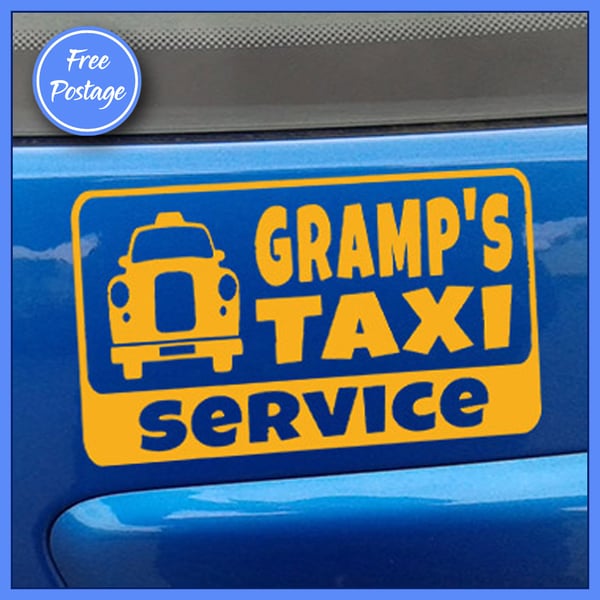 GRAMP'S TAXI SERVICE Car Sticker Decal Bumper vinyl