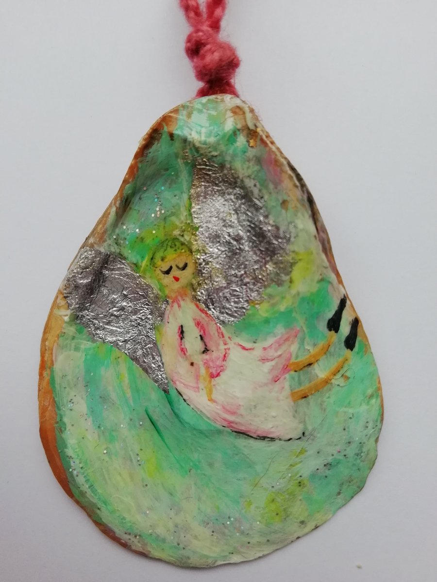 Little angel shell hanging decoration