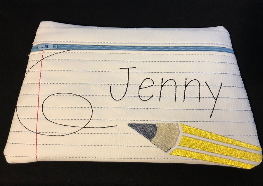 Personalised Embroidered Pencil Case