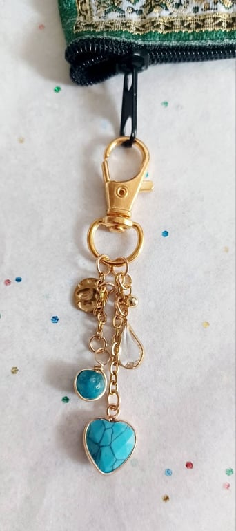 Handmade Turquoise Bag Charm