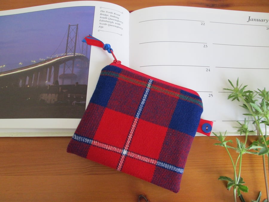 SALE Blue Galloway Tartan Purse
