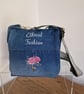Handmade Upcycled Ethical Fashion Denim Crossbody Bag