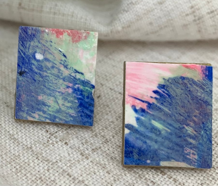 Stainless steel post earrings 