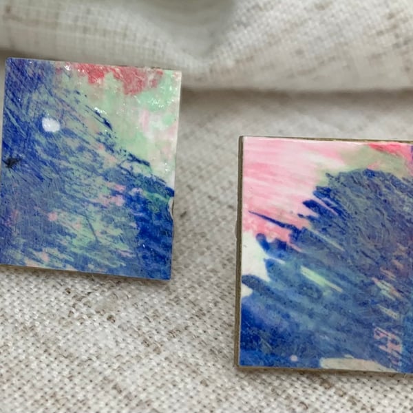 Stainless steel post earrings 