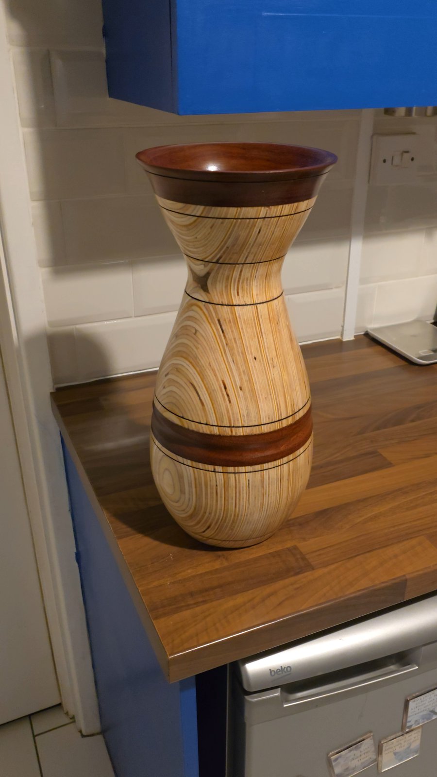 Large plywood vase