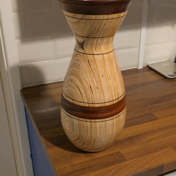 Large plywood vase
