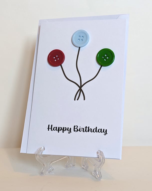 Happy Birthday 3 big balloon buttons