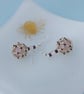 Beaded Ball Earrings with Rose Quartz  - Image 4