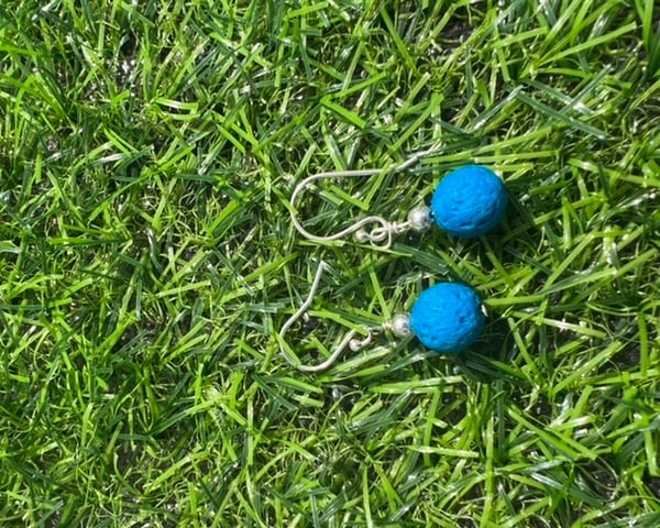 Blue Lava Rock Earrings