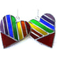 Love Heart  Rainbow Stained Glass Suncatcher Diagonal 021 022 - Image 4