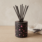 Black and Pink Hand Painted Spotted Reed Diffuser Holder For Home Fragrance