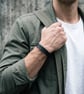 Adjustable Personalised Leather Coordinates Bracelet - Optional Secret Message  - Image 5