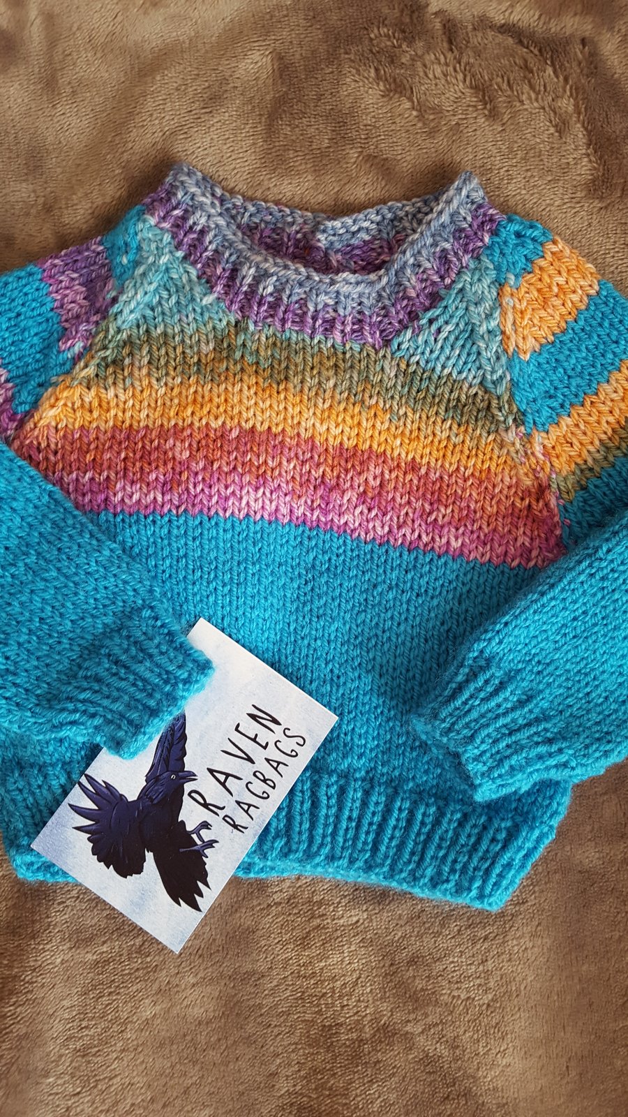 Baby Blue hand knitted jumper